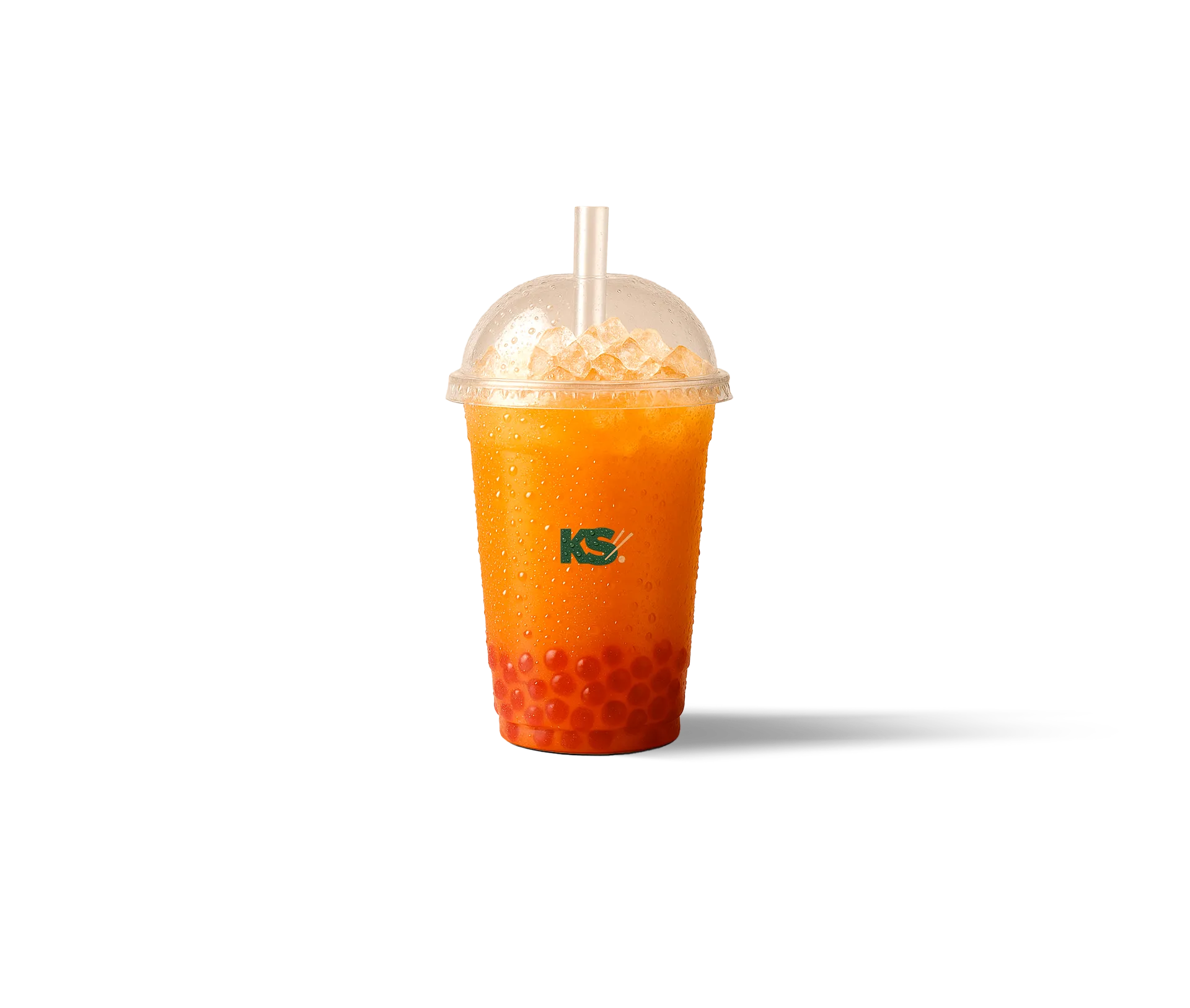 Bubble tea Passion Berry — thé fruit de la passion et fruits rouges, perles de tapioca, glaçons, saveur tropicale et acidulée — Krousty Sabaïdi.