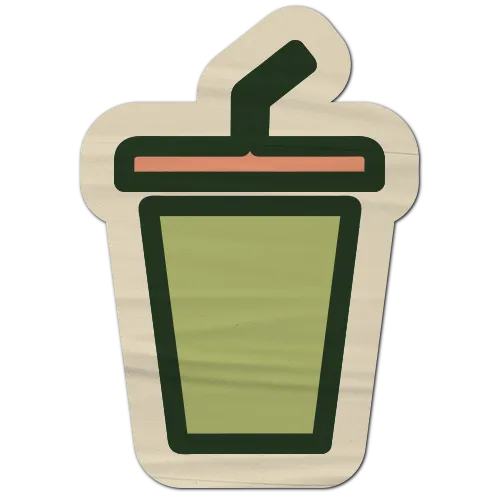 Gobelet écologique avec paille réutilisable vert et beige, boisson zéro déchet.