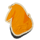 Sticker cuisse de poulet frit dorée et qui crousty, autocollant alimentaire.