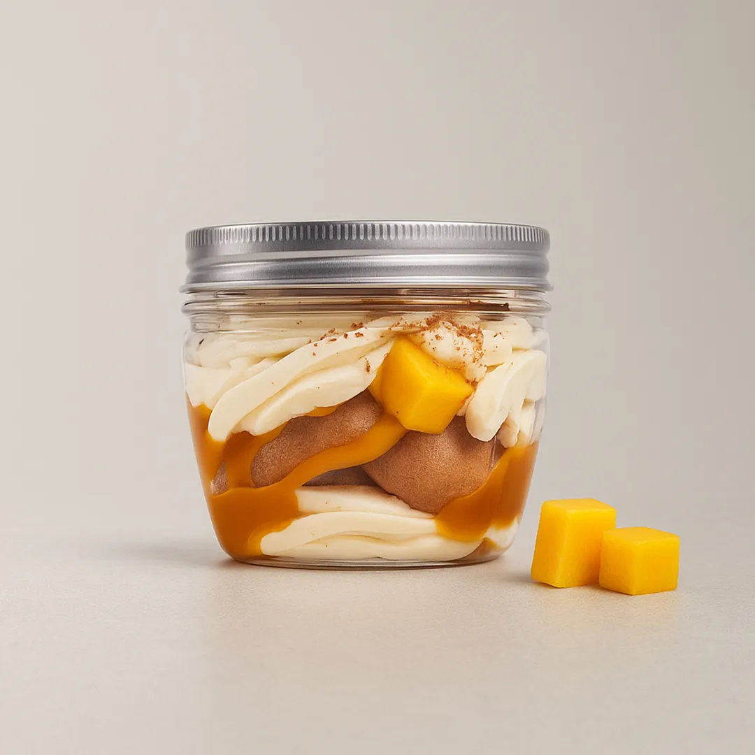 Tiramisu Mangue : profitez de ce dessert gourmand, crémeux et fruité, délicatement parfumé à la mangue. Une douceur sucrée à déguster chez Krousty Sabaïdi !