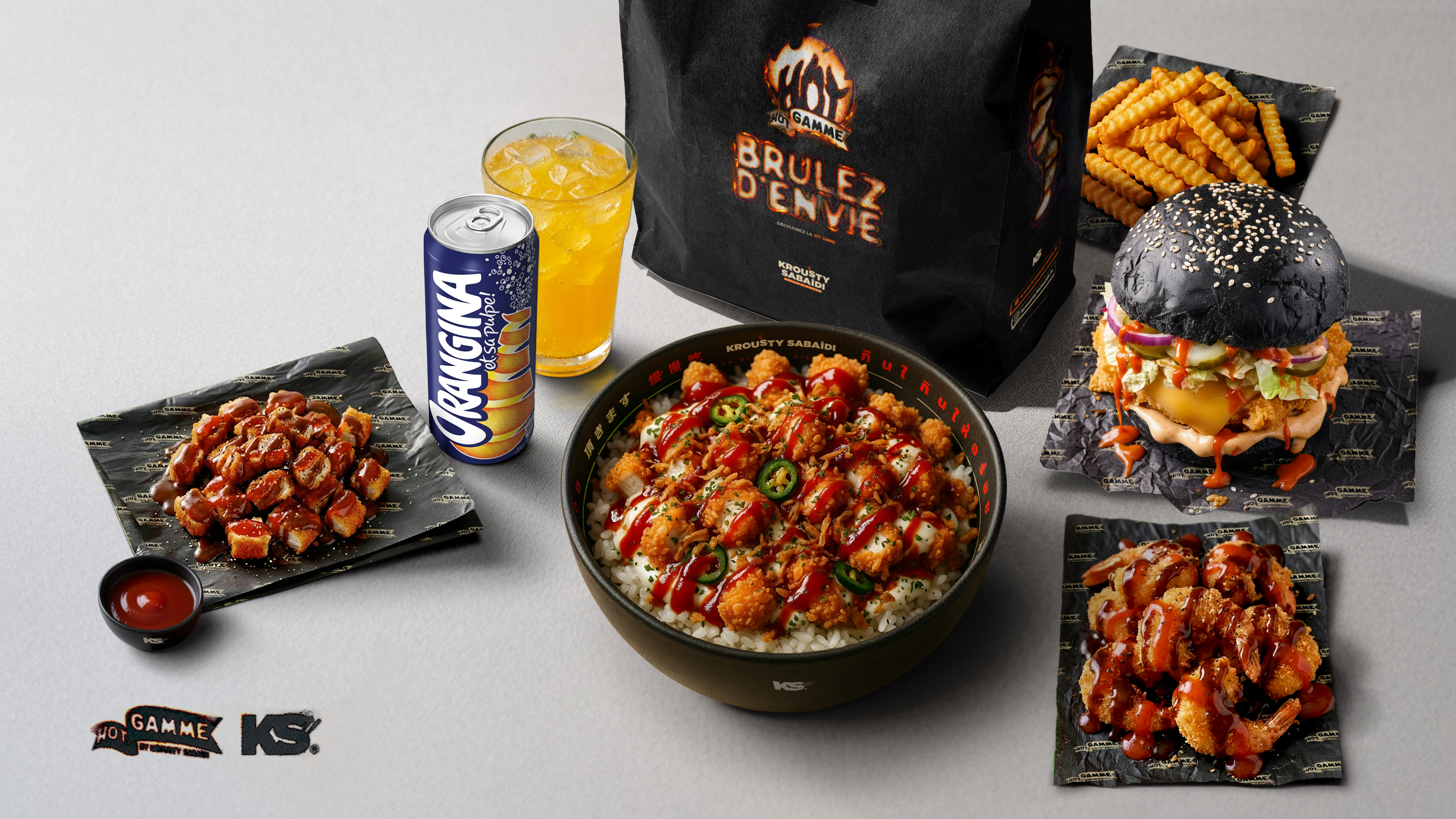 Découvrez la Hot Gamme Krousty Sabaïdi : bowls, burgers et recettes ultra gourmandes, relevées juste comme il faut. Des saveurs intenses pour ceux qui aiment quand ça pique.