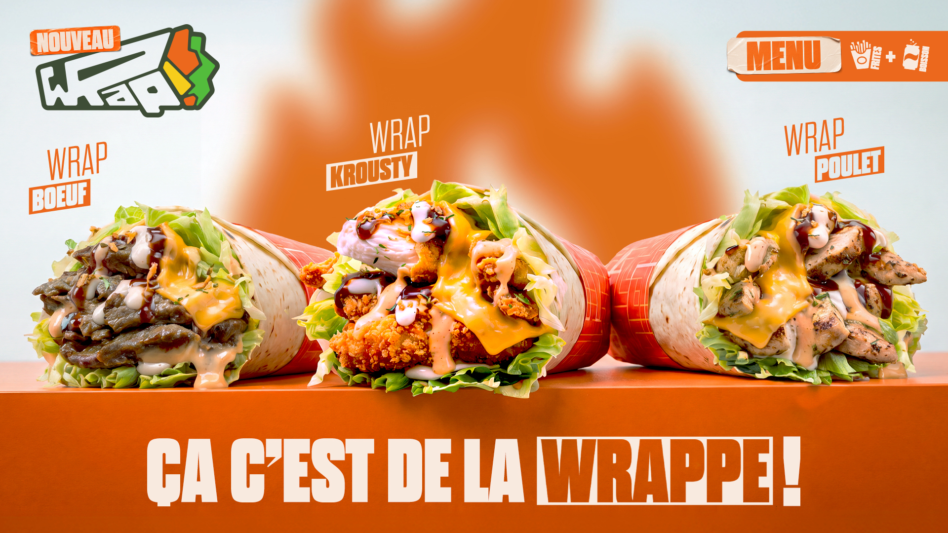 Assortiment de plats asiatiques dans des bols noirs : nouilles sautées au bœuf, crevettes, salade vietnamienne avec nems, accompagnés de gyoza et d'un soda glacé.