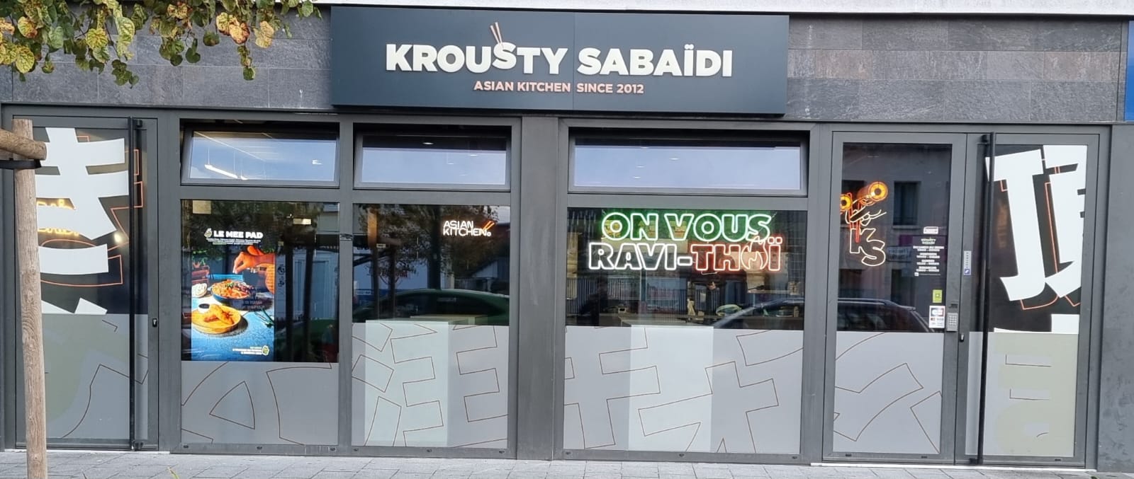 Façade du restaurant Krousty Sabaidi à Saint‑Étienne