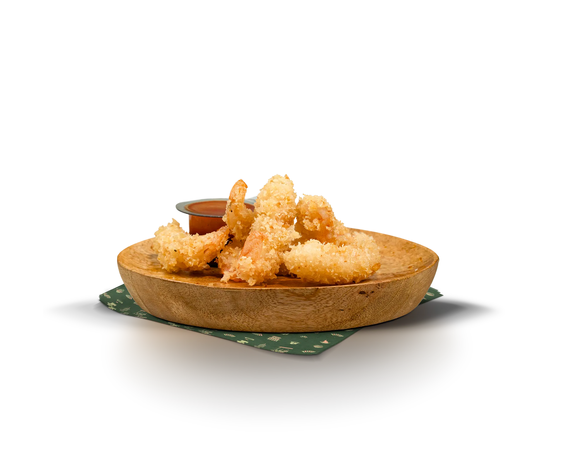 Crevettes panko croustillantes — crevettes panées à la chapelure panko, dorées servies avec sauce sweet chili ou mayo citronnée, graines de sésame et ciboulette — entrée asiatique — Krousty Sabaïdi.