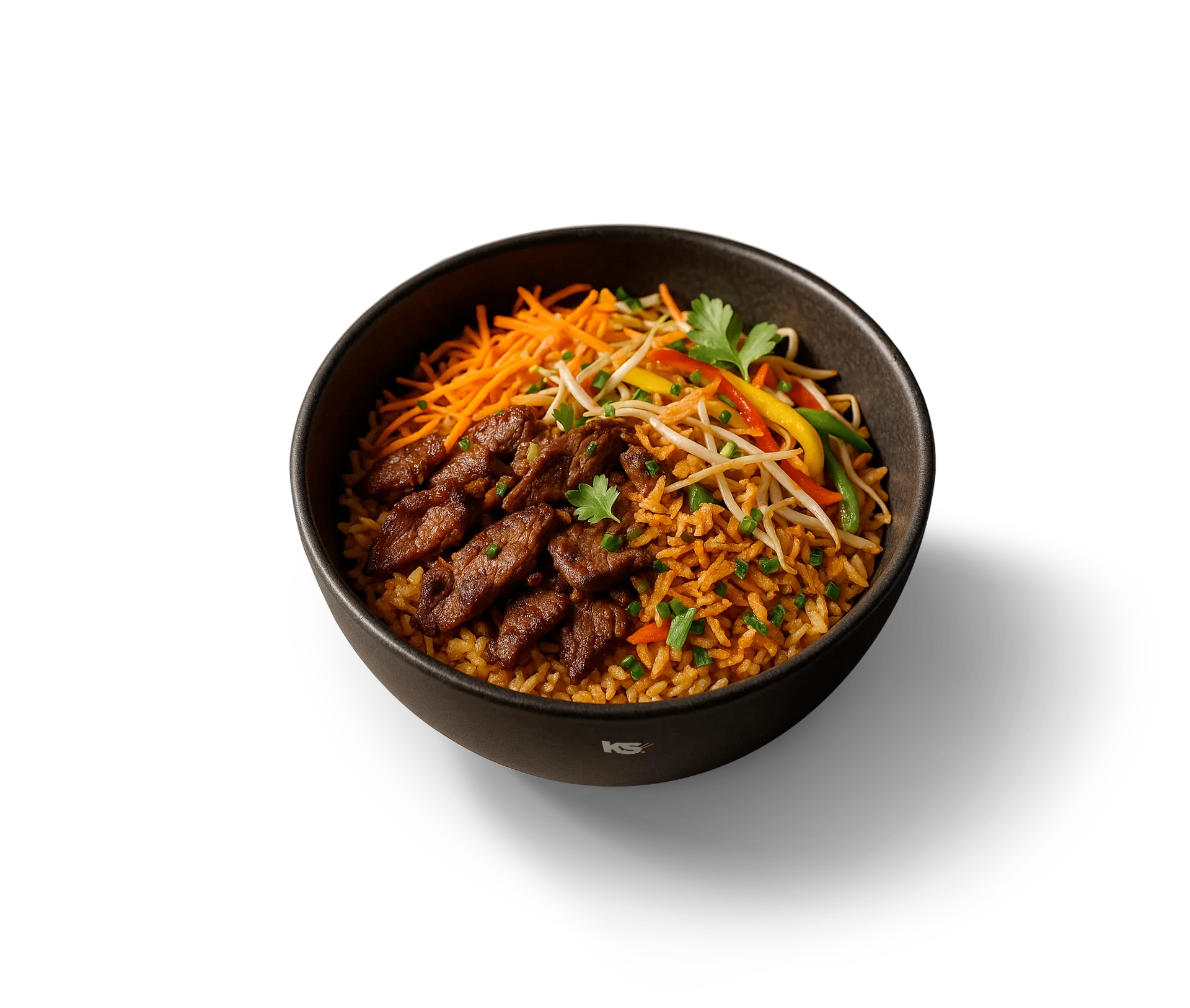 Khao Pad — riz sauté thaï avec légumes, œuf et herbes fraîches — Krousty Sabaïdi.